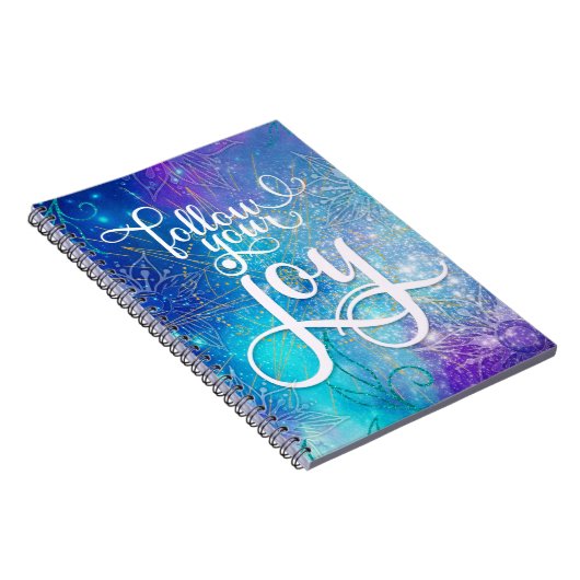 Carnet Follow Your Joy - Aqua Affirmation Artistry (Côté Droit)