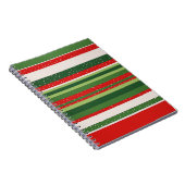 Carnet Fond à motif rayé vibrant (Côté Droit)