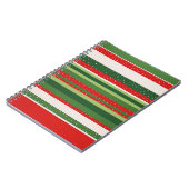 Carnet Fond à motif rayé vibrant (Côté gauche)