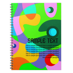 Carnet Fond abstrait de cercle fluide coloré