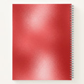 Carnet Fond Abstrait Rouge Moderne Brillante (Dos)