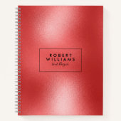 Carnet Fond Abstrait Rouge Moderne Brillante (Devant)