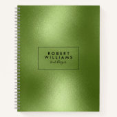 Carnet Fond Abstrait Vert Brillant Moderne (Devant)