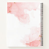 Carnet Fond aquarelle pailleté rose tendre (Dos)