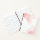 Carnet Fond aquarelle pailleté rose tendre (Intérieur)