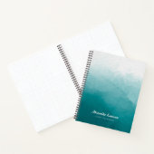 Carnet Fond aquarelle vert cyan  (Intérieur)