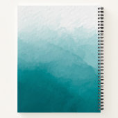 Carnet Fond aquarelle vert cyan  (Dos)