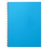 Carnet Fond Bleu Cyan Uni (Devant)