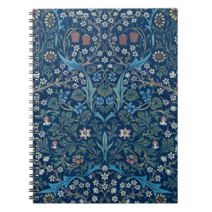 Carnet Fond bleu Morris vintage motif Blackthorn