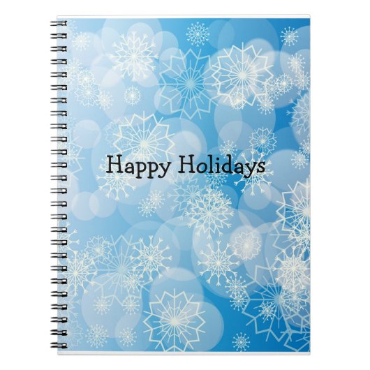 Carnet Fond classique flocon de neige (Devant)