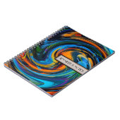 Carnet Fond d'art abstrait tourbillonnant coloré #2 (Côté gauche)
