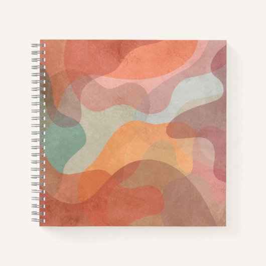 Carnet Fond de blobs pastel superposés abstraits (Devant)