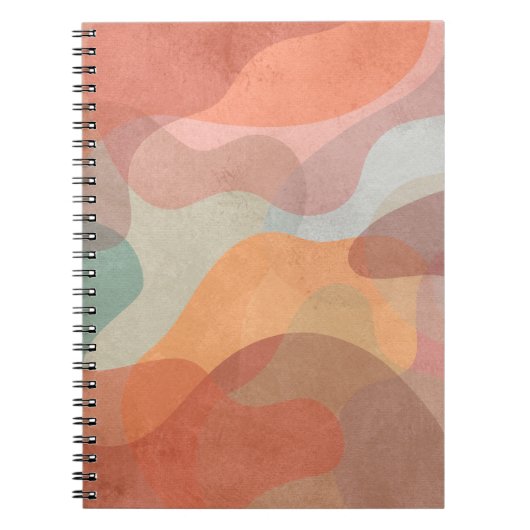 Carnet Fond de blobs pastel superposés abstraits (Devant)