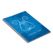 Carnet Fond de lyre bleue (Côté Droit)