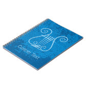 Carnet Fond de lyre bleue (Côté gauche)