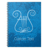 Carnet Fond de lyre bleue (Devant)