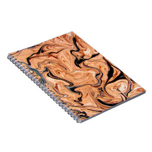 Carnet Fond de motif abstrait en marbre noir beige
