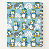 Carnet Fond de petits pingouins (Dos)
