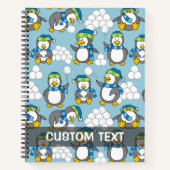 Carnet Fond de petits pingouins (Devant)