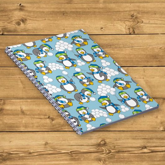 Carnet Fond de petits pingouins