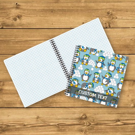 Carnet Fond de petits pingouins
