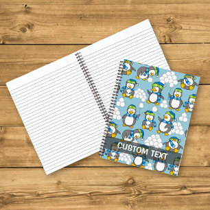 Carnet Fond de petits pingouins