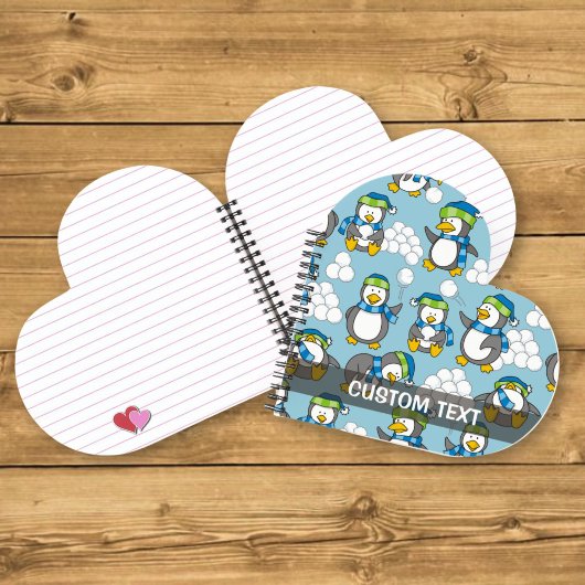 Carnet Fond de petits pingouins
