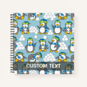 Carnet Fond de petits pingouins (Devant)