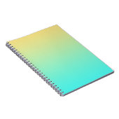Carnet Fond dégradé pastel turquoise jaune (Côté Droit)