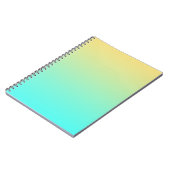 Carnet Fond dégradé pastel turquoise jaune (Côté gauche)