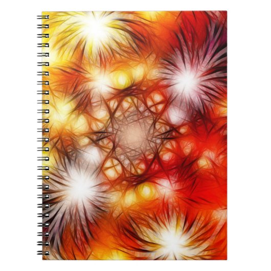 Carnet Fond d'étoiles de feux d'artifice abstraits (Devant)