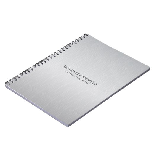 Carnet Fond gris clair personnalisé (Côté gauche)