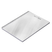 Carnet Fond gris élégant simple discret professionnel (Côté gauche)