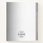 Carnet Fond gris flou personnalisé avec logo pour entrepr (Dos)