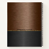 Carnet Fond métallique marron et noir (Dos)