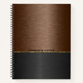 Carnet Fond métallique marron et noir (Devant)