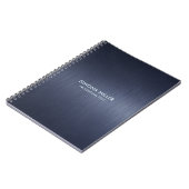 Carnet Fond métallisé bleu marine (Côté gauche)