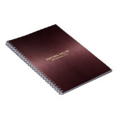 Carnet Fond métallisé rouge foncé (Côté Droit)