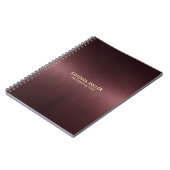 Carnet Fond métallisé rouge foncé (Côté gauche)