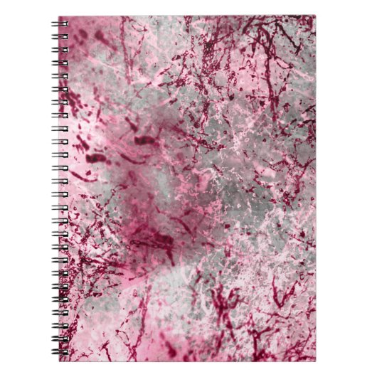 Carnet fond rose, déco, motif, abstrait, âgé, (Devant)