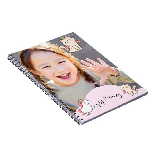 Carnet Fond rose et fille douce (Côté Droit)