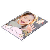 Carnet Fond rose et fille douce (Côté gauche)