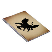 Carnet Fond rustique Dragon noir (Côté Droit)