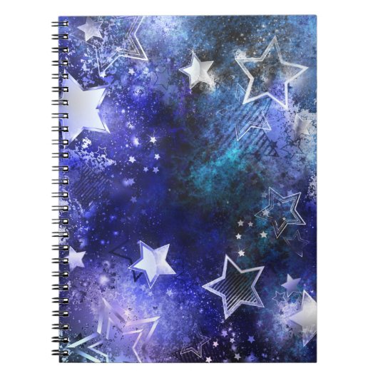 Carnet Fond spatial avec étoiles (Devant)