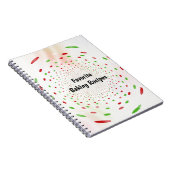 Carnet Fond tourbillon de points rouges et verts (Côté Droit)