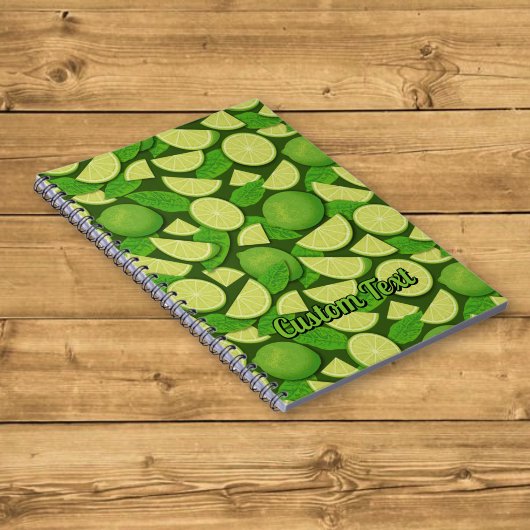 Carnet Fond vert citron