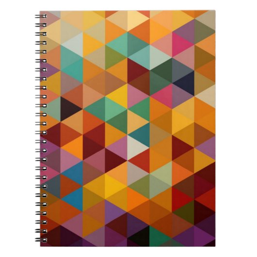 Carnet Fond vintage de motif de triangles (Devant)