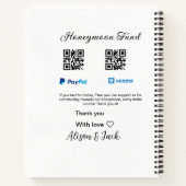 Carnet Fonds de lune de miel venomo paypal don Q R couple (Dos)