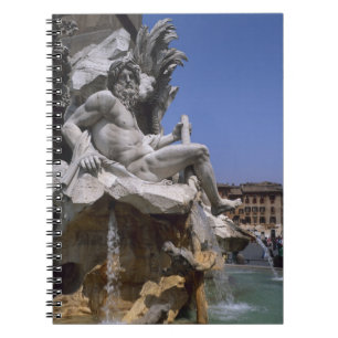 Carnet Fontaine des Quatre-Fleuves, Place Navone, Rome,