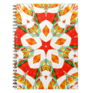 Carnet Fonte colorée symétrique motif, céramique